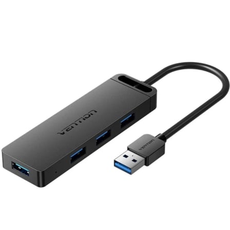 Hub USB 3.0 Vention CHLBB-SCB2/ 4xUSB/ 1xUSB Tipo-C PD | TecnoSoft art ven hub20chlbb scb2 1