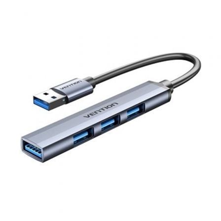 Hub USB 3.0 Vention CKOHB/ 4xUSB/ Gris | TecnoSoft art ven hub20ckohb 1