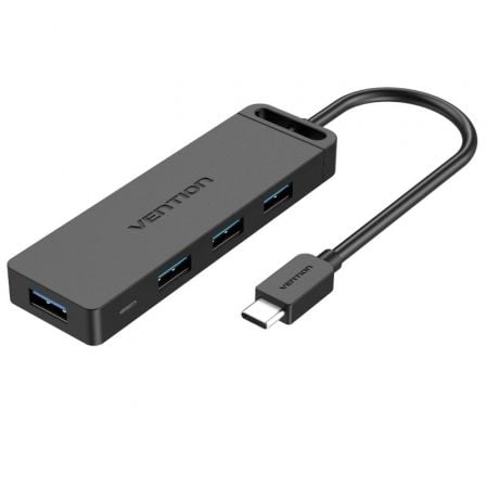 Hub USB Tipo-C Vention TGKBB/ 4xUSB/ 1xMicroUSB PD | TecnoSoft art ven hub20tgkbb 1