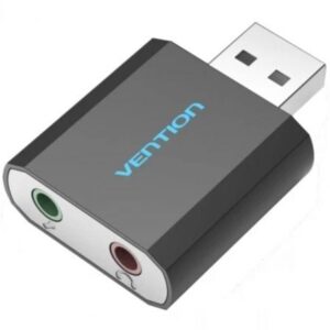 Tarjeta de Sonido Vention VAB-S17-B/ 2.1/ Negro | TecnoSoft art ven ta sonido vab s17 b 1