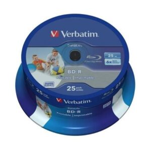 Blue-Ray BD-R Verbatim 43811 Imprimible 6X/ Tarrina-25uds | TecnoSoft art verb bd r2043811 1
