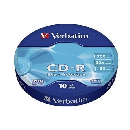 CD-R Verbatim Datalife 52X/ Tarrina-10uds | TecnoSoft art verb cd20datalife20700mb2010u 1