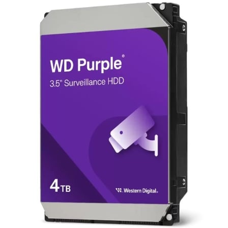 Disco Duro Western Digital WD Purple Surveillance 4TB/ 3.5″/ SATA III/ 128MB | TecnoSoft art wd hdd20pur20surv204tb20v5 1