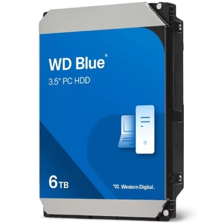 Disco Duro Western Digital WD Blue PC Desktop 6TB/ 3.5″/ SATA III/ 256MB | TecnoSoft art wd hdd20wd20bl20pcdesk206tb 1