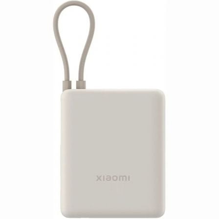 Powerbank 10000mAh Xiaomi 33W Power Bank Integrated Cable/ 33W/ Beige/ Incluye Cable USB Tipo-C | TecnoSoft art xia bat2033w20pb20icab201000020bg 1