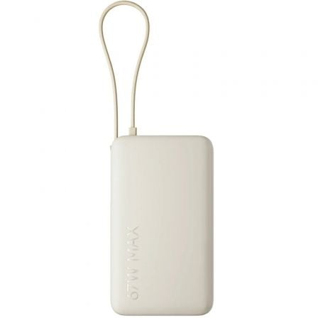 Powerbank 10000mAh Xiaomi 67W Power Bank Integrated Cable/ 67W/ Beige/ Incluye Cable USB Tipo-C | TecnoSoft art xia bat2067w20pb20icab201000020bg 1