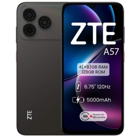 Smartphone ZTE A57 4GB/ 128GB/ 6.75″/ Negro | TecnoSoft art zte sp20a57204 12820bk 1